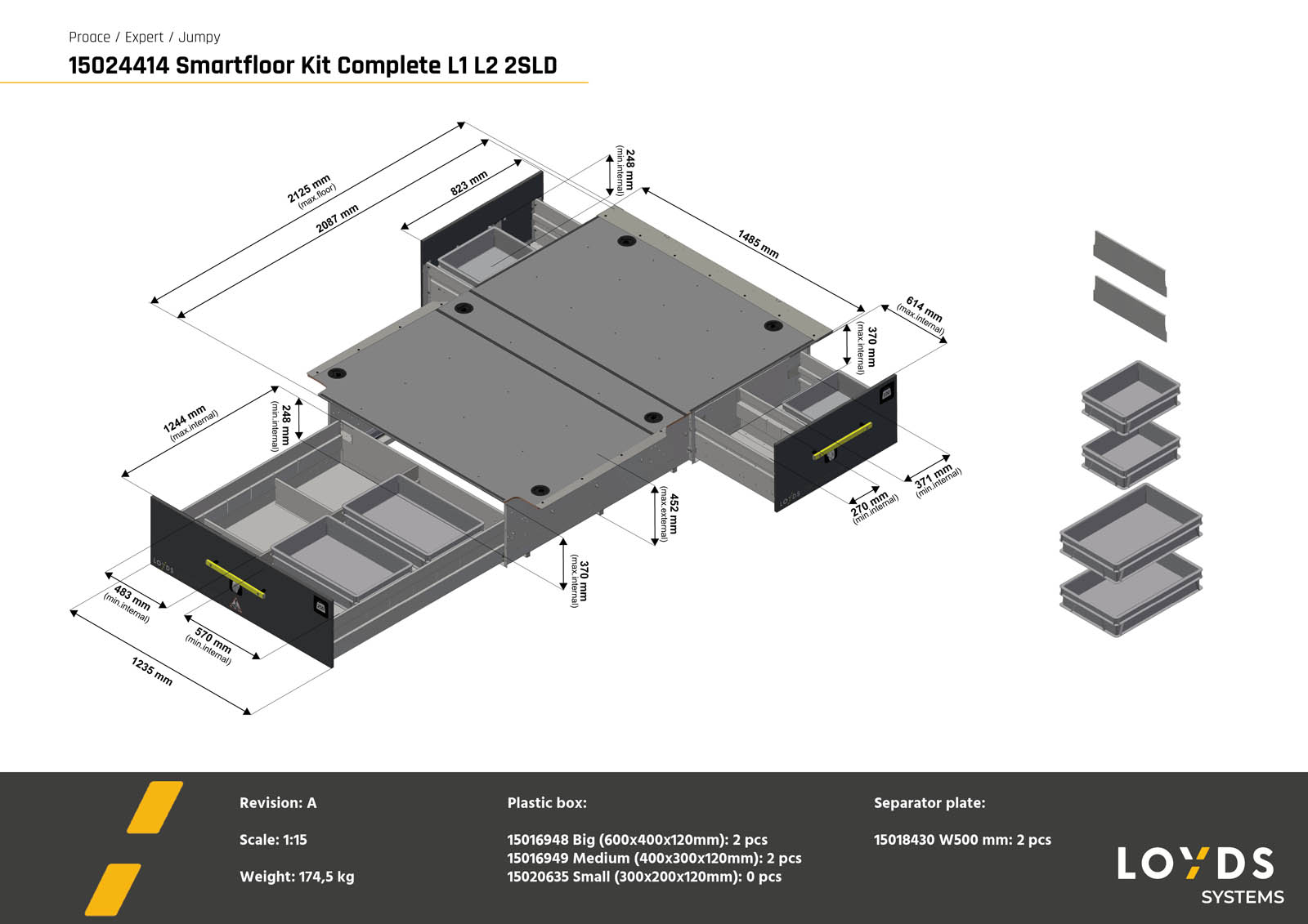 Smartfloor bilinnredning til Expert, Jumpy, Proace, Scudo og Vivaro - Bilde 11