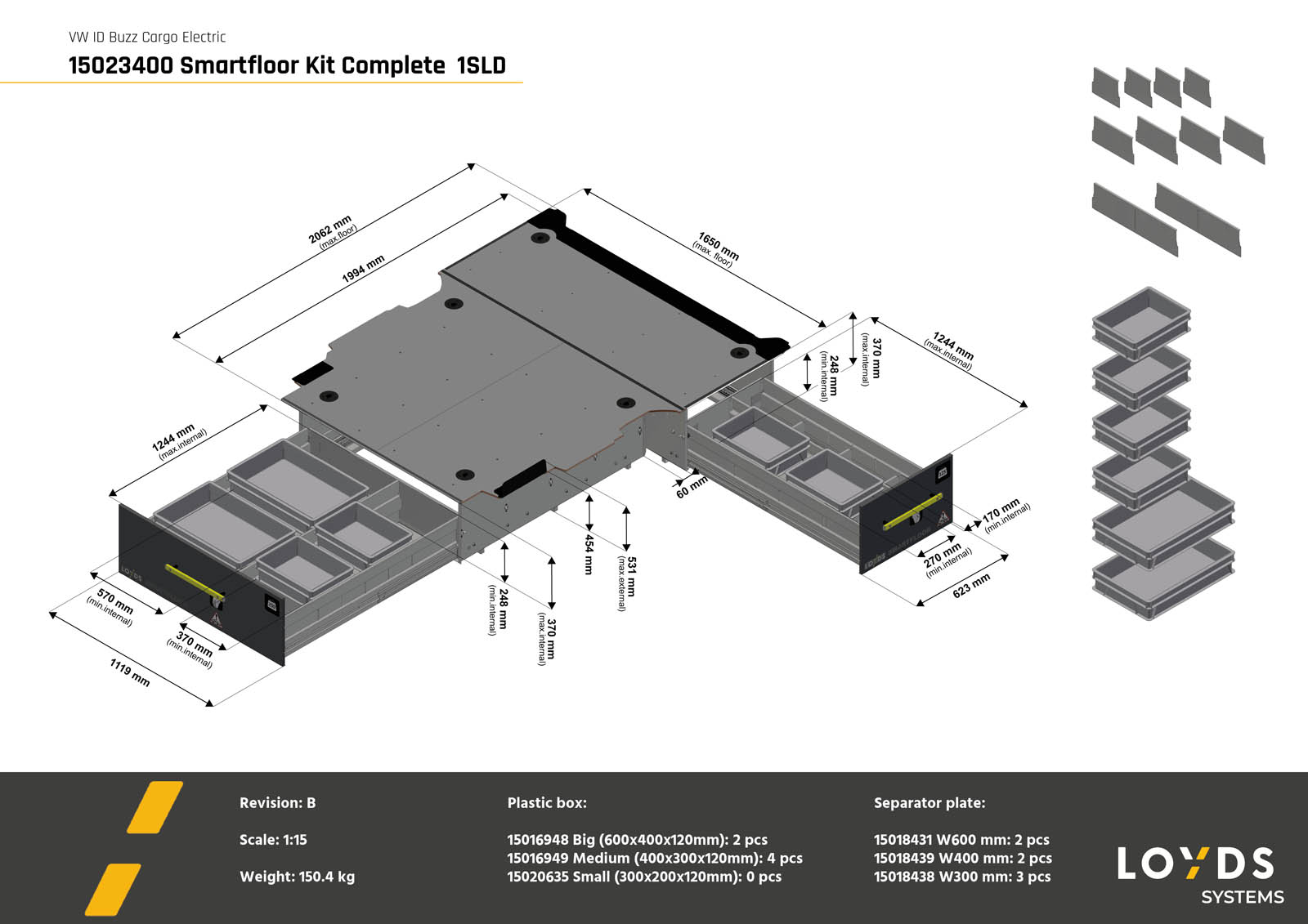 SMARTFLOOR Bilinnredning til ID. Buzz Cargo - Bilde 6