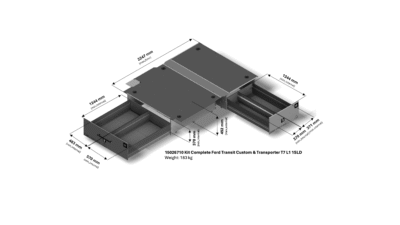 3D-tegning Smartfloor Ford Transit Custom L1 1SLD