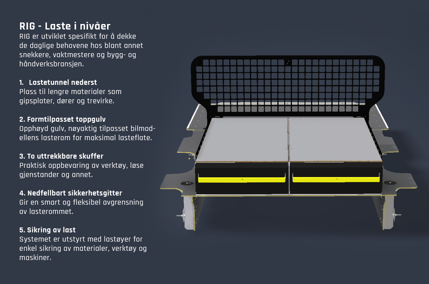 RIG 2.0 til Volkswagen Transporter 7 - Skreddersydd bilinnredning for snekkeren - Bilde 5